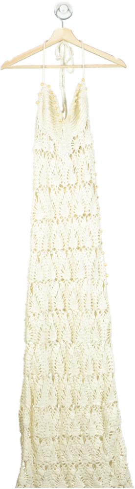 Tularosa Ivory Crochet Maxi Dress UK XS