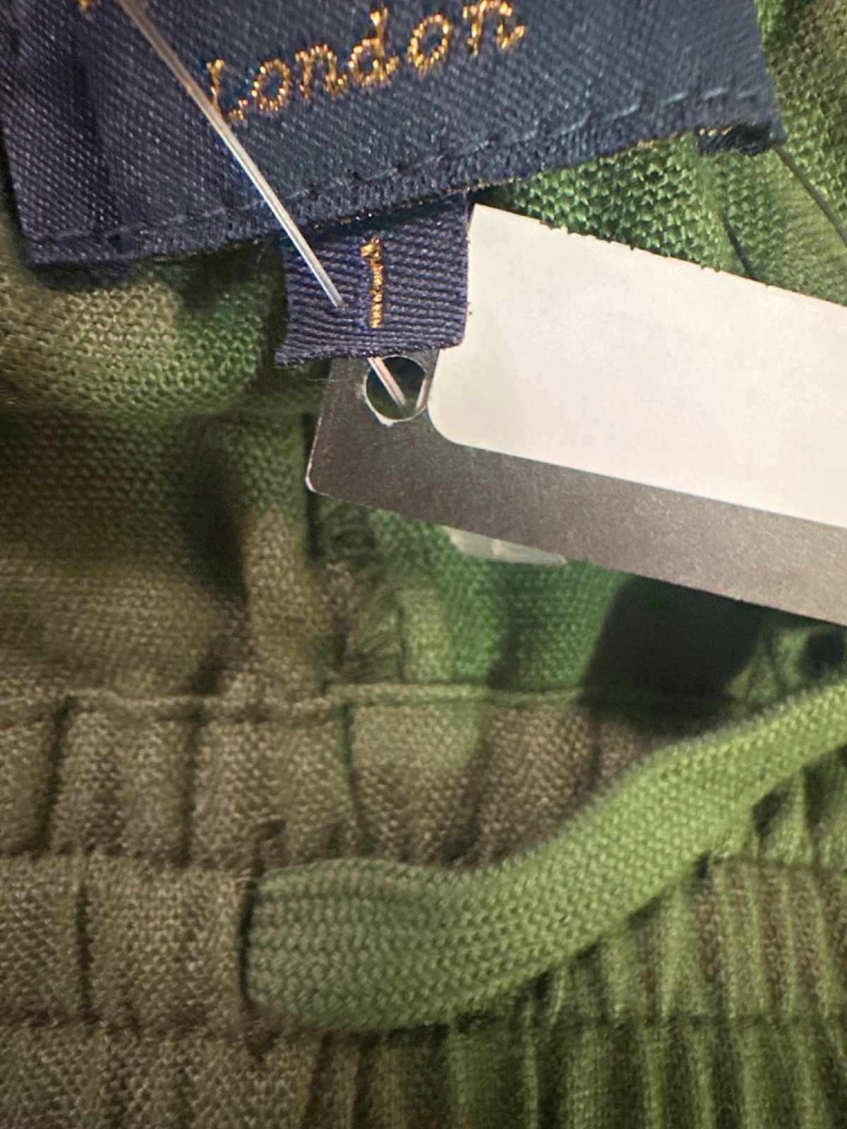 WYSE LONDON Green Linen Wide Leg Trousers UK 8