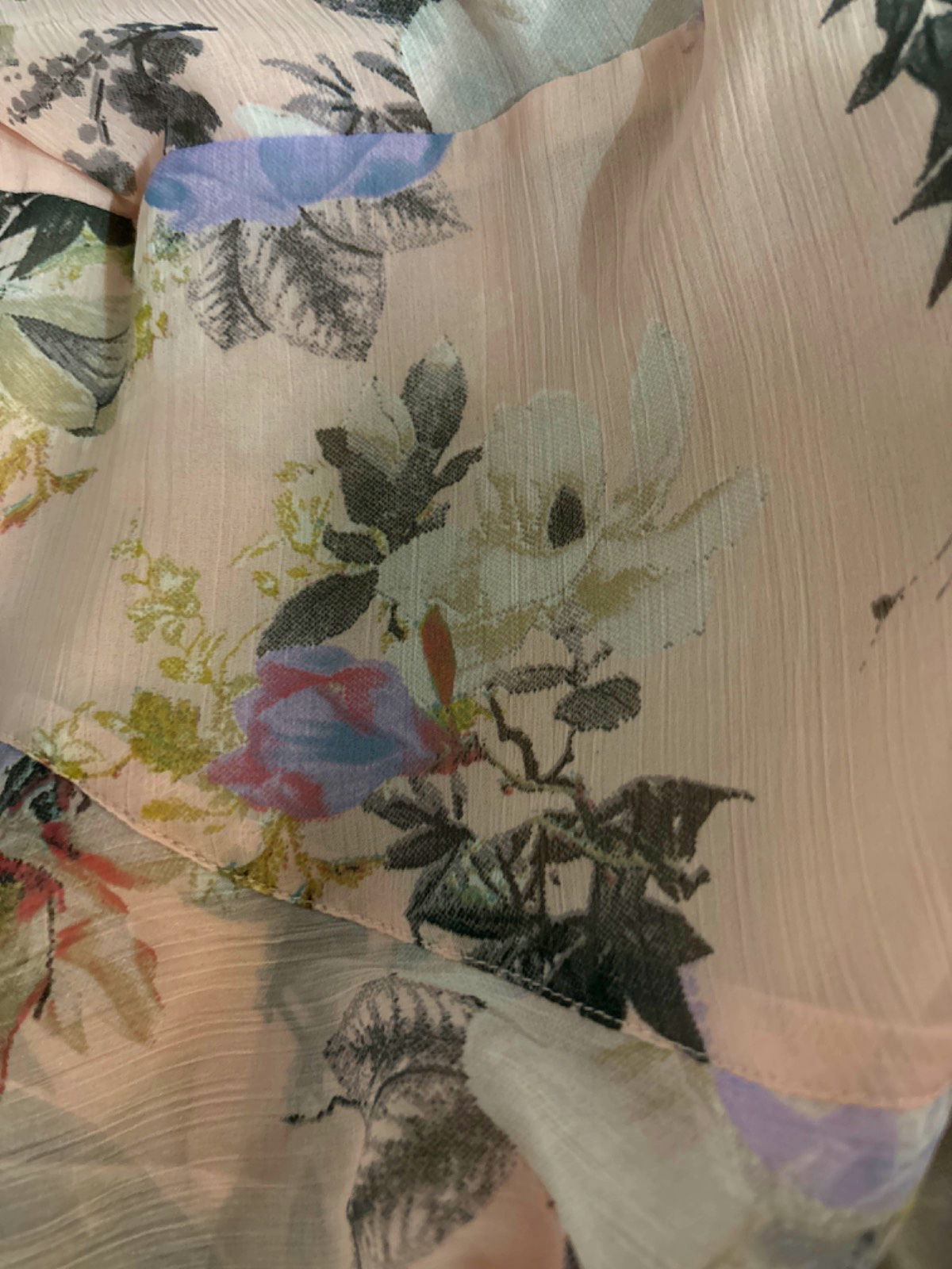 Topshop Pink Floral Print Cold Shoulder Midi Dress UK 8