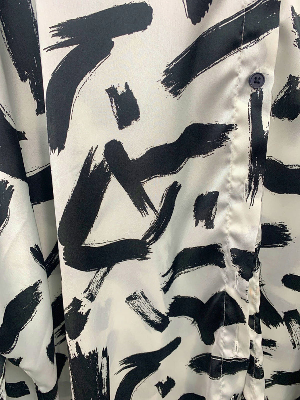 Simply Be Black and White Abstract Print Blouse UK 26