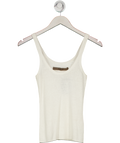Enza Costa White Linen Knit Scoop Tank UK XS