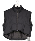 storets Black Boxy Fit High Neck Puffer Gilet UK S/M