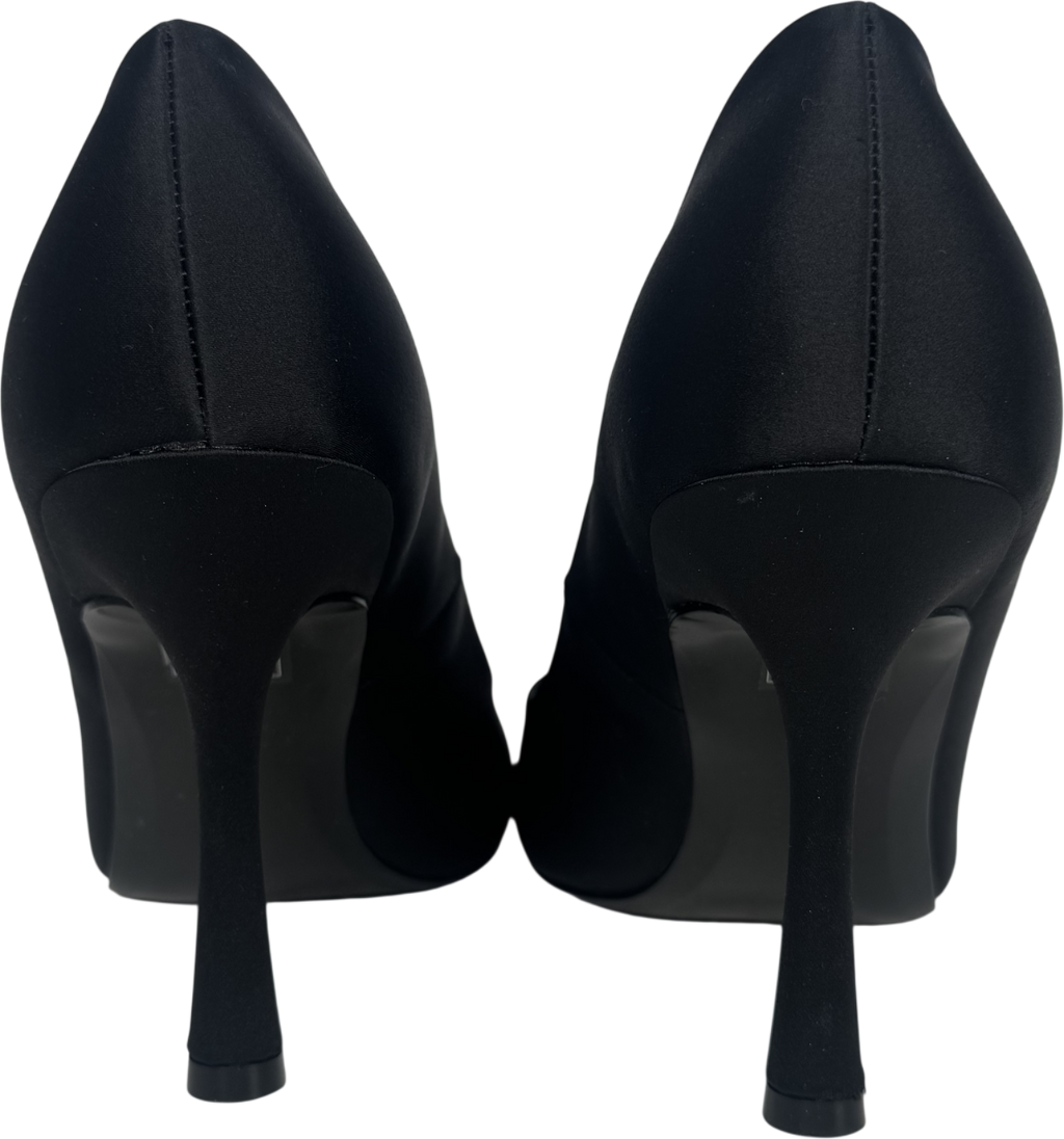 Club London Black Satin Pointed Court Heels UK 3 EU 36 👠