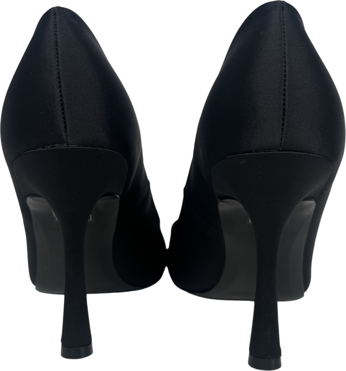 Club London Black Satin Pointed Court Heels UK 3 EU 36 👠