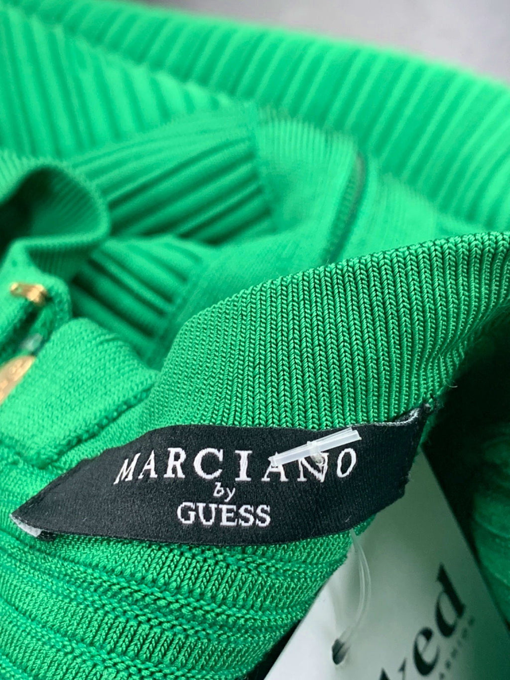 Guess Green Ribbed Dress UK S