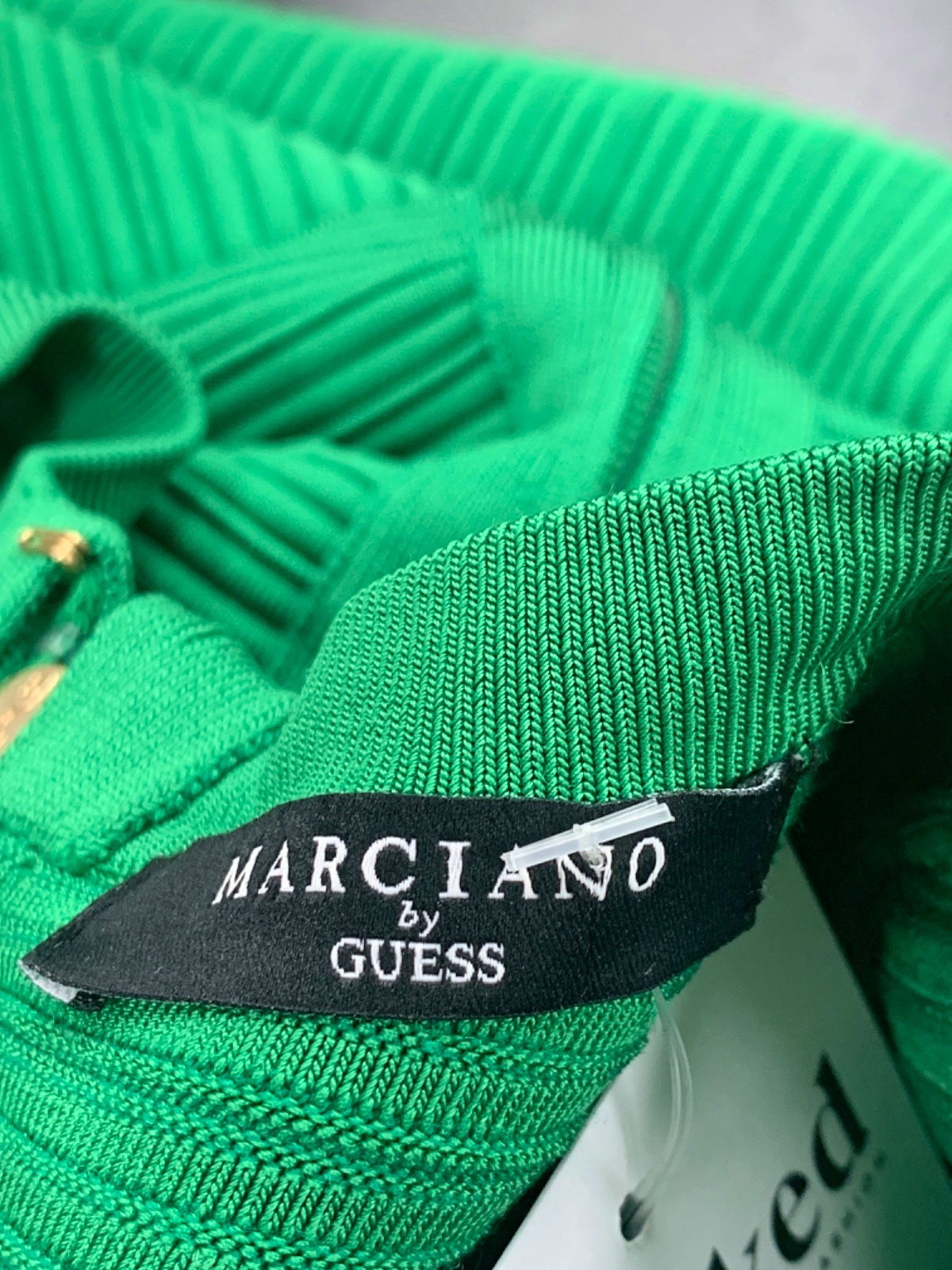 Guess Green Ribbed Dress UK S