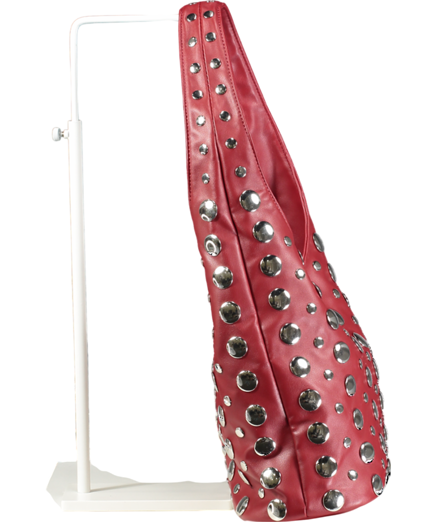 lefties Red Studded Bucket Bag One Size