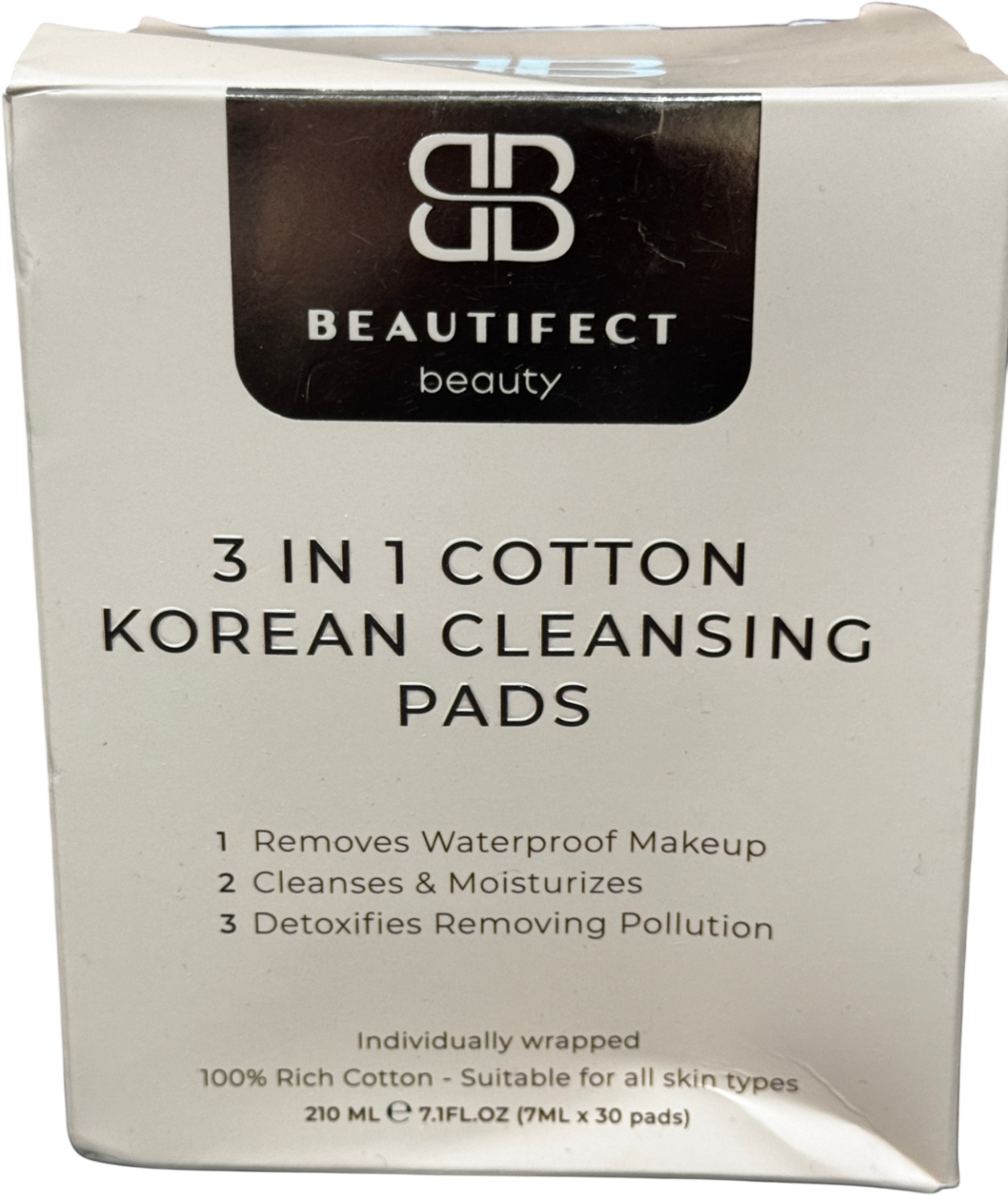 BEAUTIFECT 3-in-1 Cotton Korean Cleansing Pads 30 X 7ML