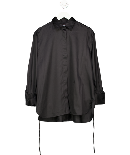 Sessei Black Tie-waist Shirt 100% Cotton UK 8