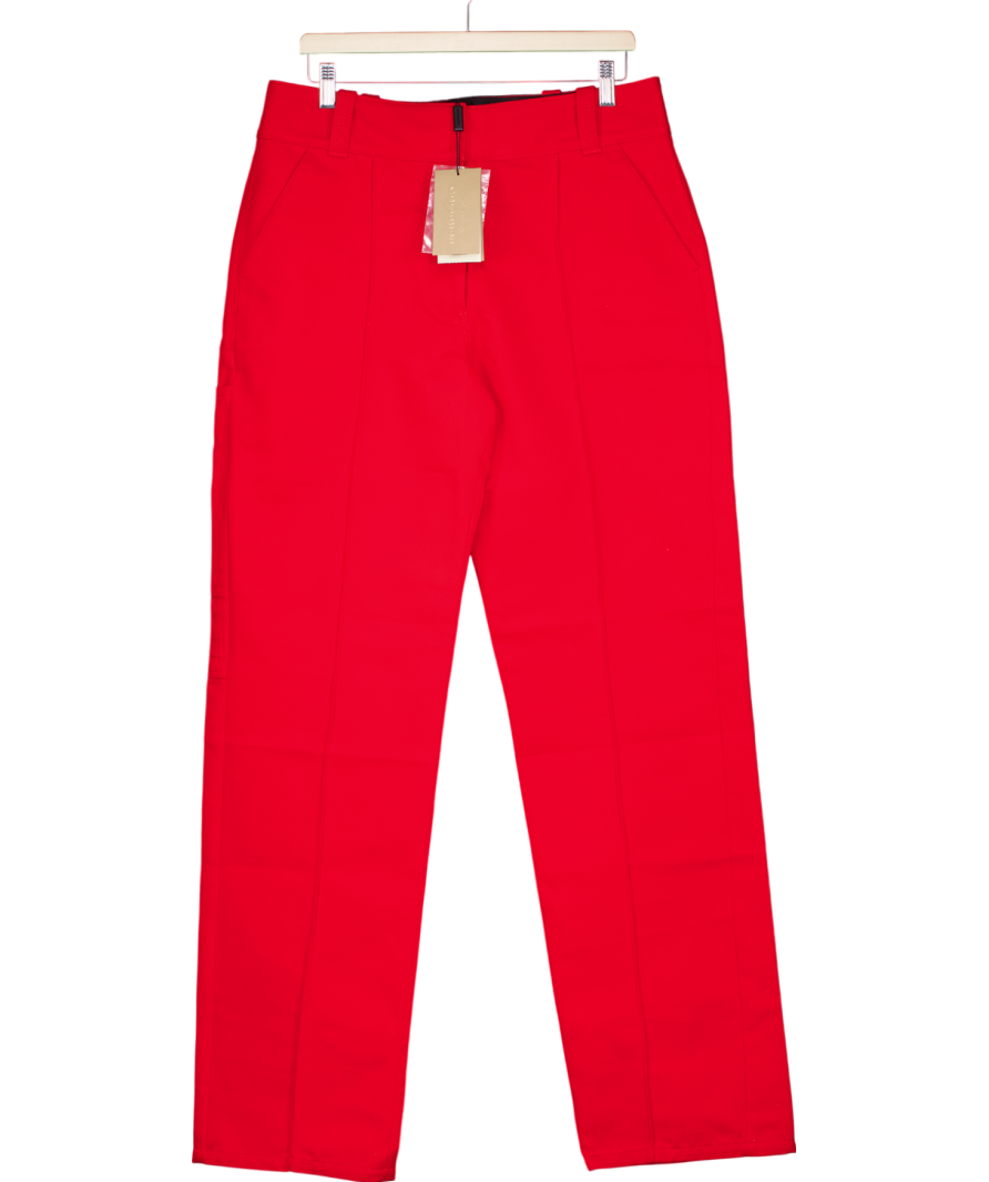Burberry Red Straight Leg Jeans UK 14