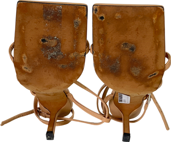 River Island Beige Strap Heeled Sandals UK 4 EU 37 👠