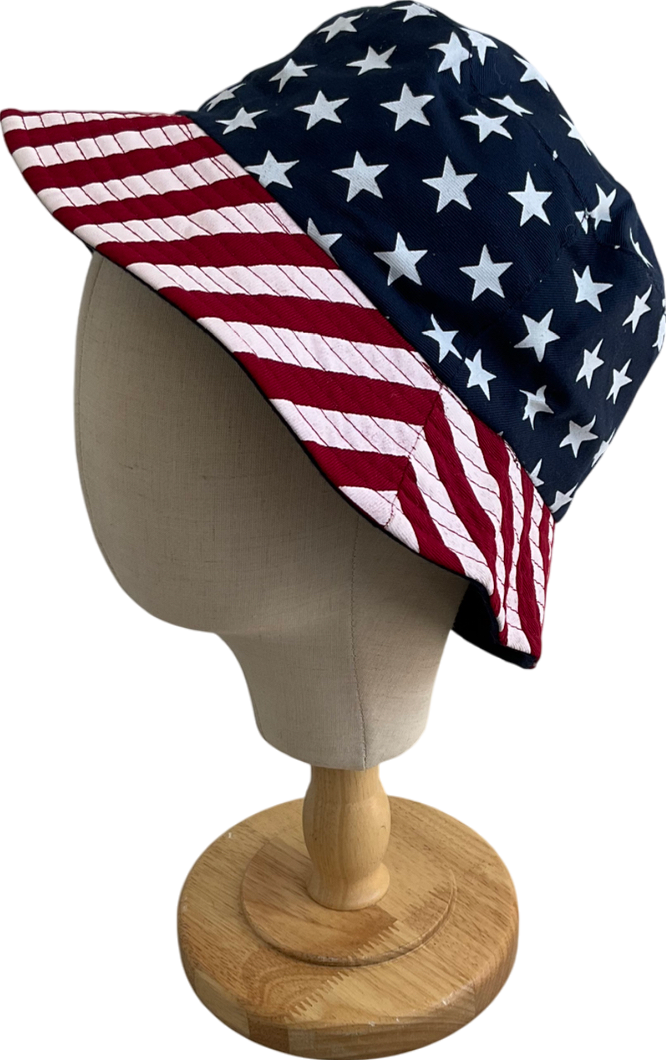 Multicoloured Stars And Stripes Bucket Hat One Size