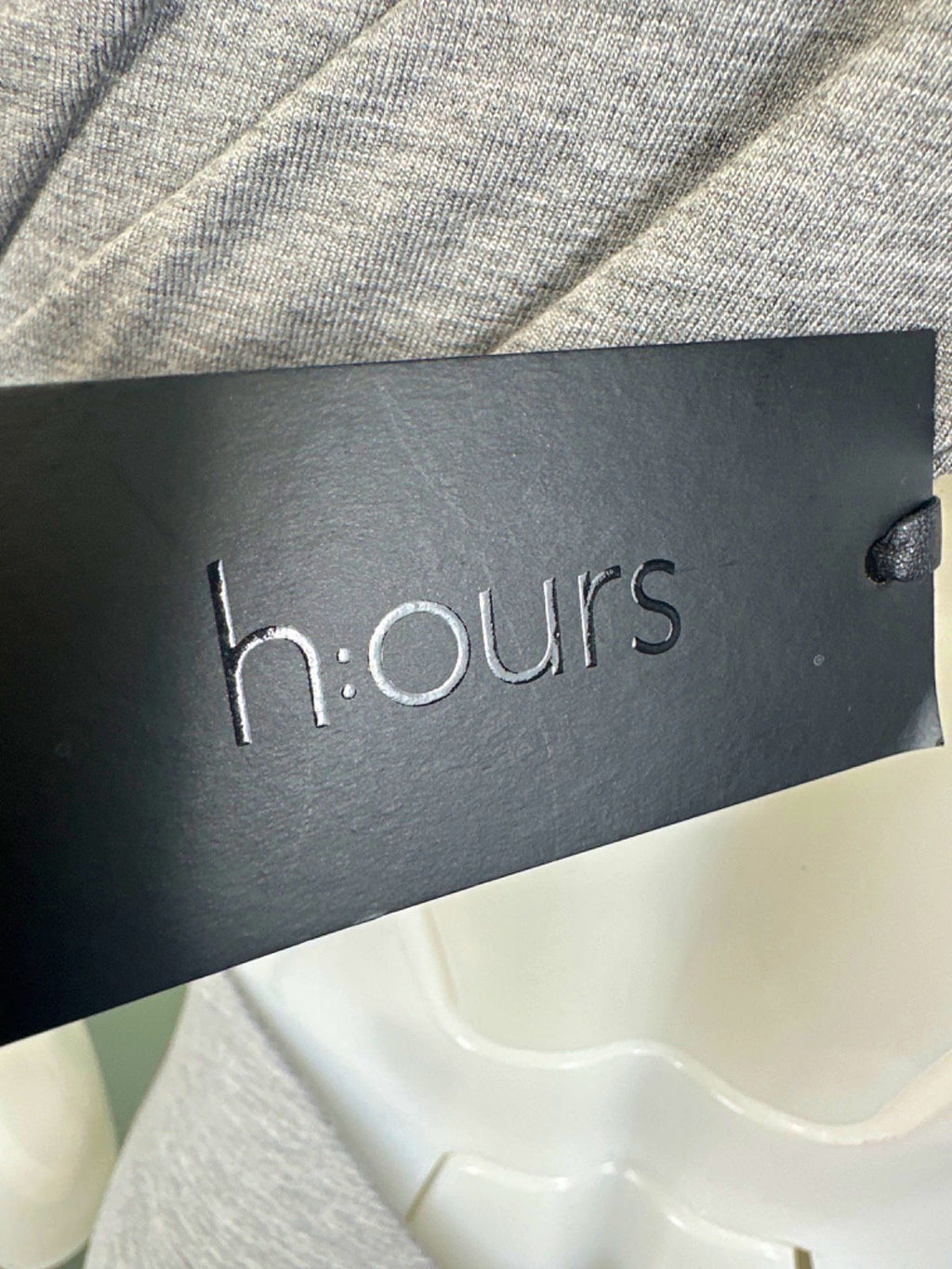 h:ours Grey Asymmetrical Bodysuit UK XS