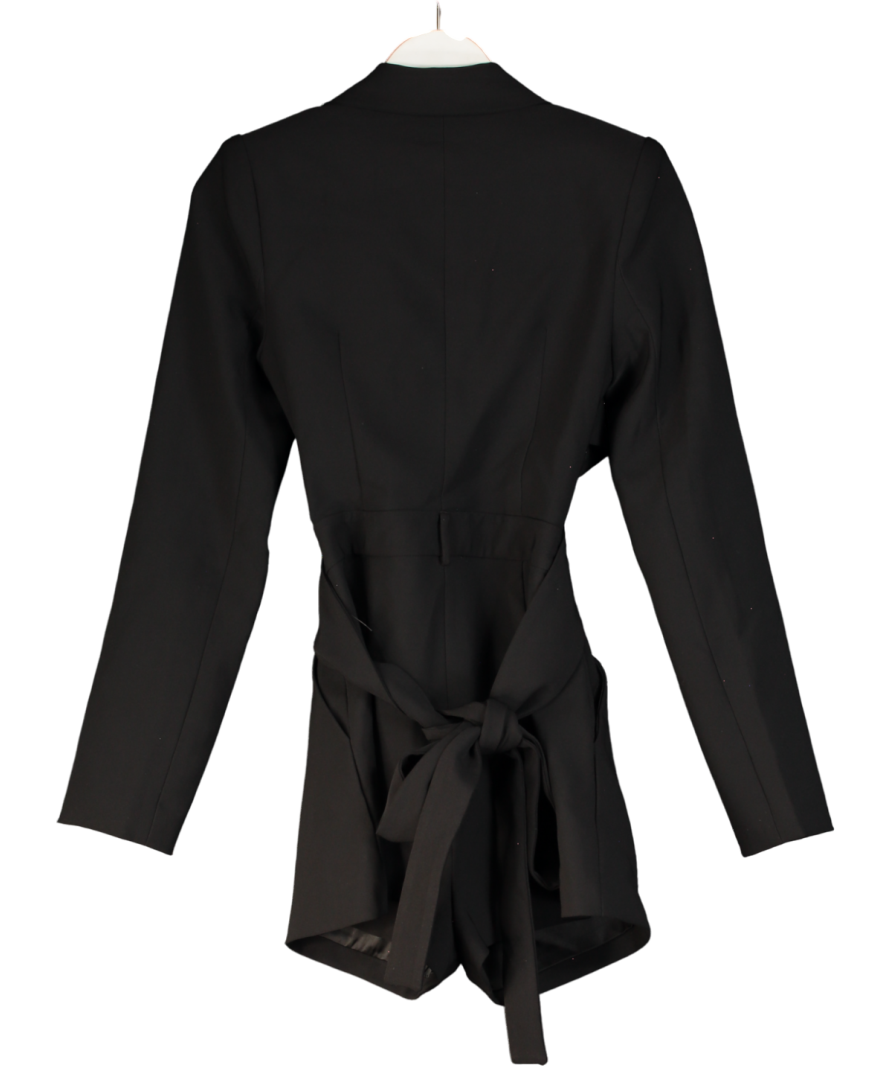 Club L Black Tailored Blazer Jumpsuit With Belt UK 8