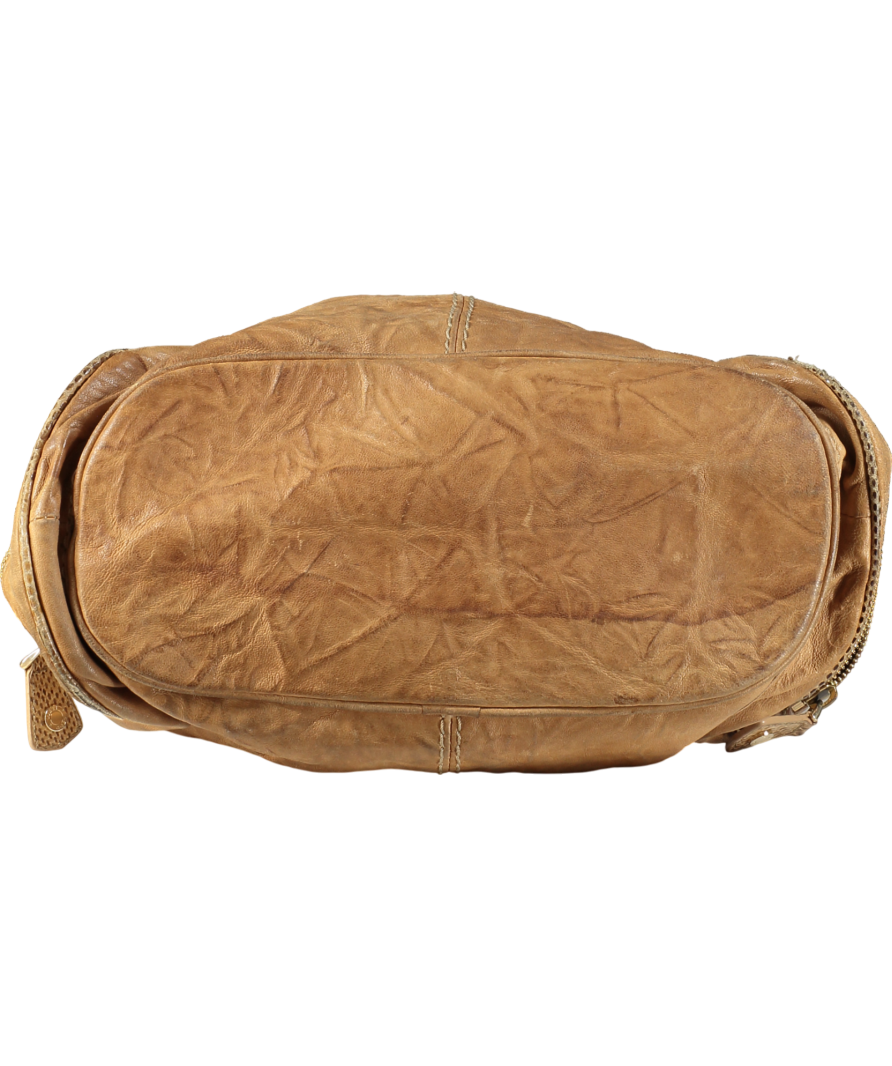 Jimmy Choo Beige Ramona Leather Shoulder Handbag