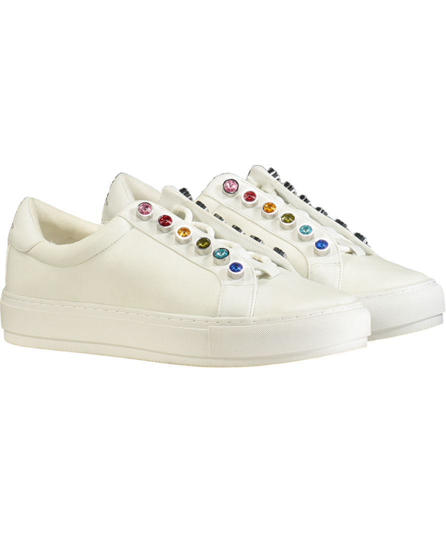 Kurt Geiger White Liviah Chunky Rainbow Sneaker UK 8 EU 41 👠