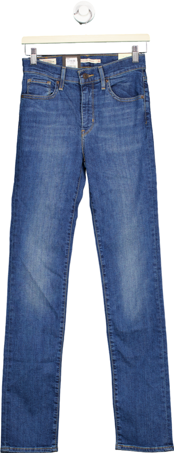 Levi's Blue 724 High Rise Slim Straight Jeans Size W26