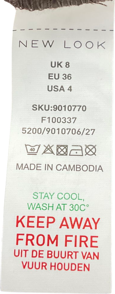 New Look Dark Brown Wide Leg Trousers UK 8