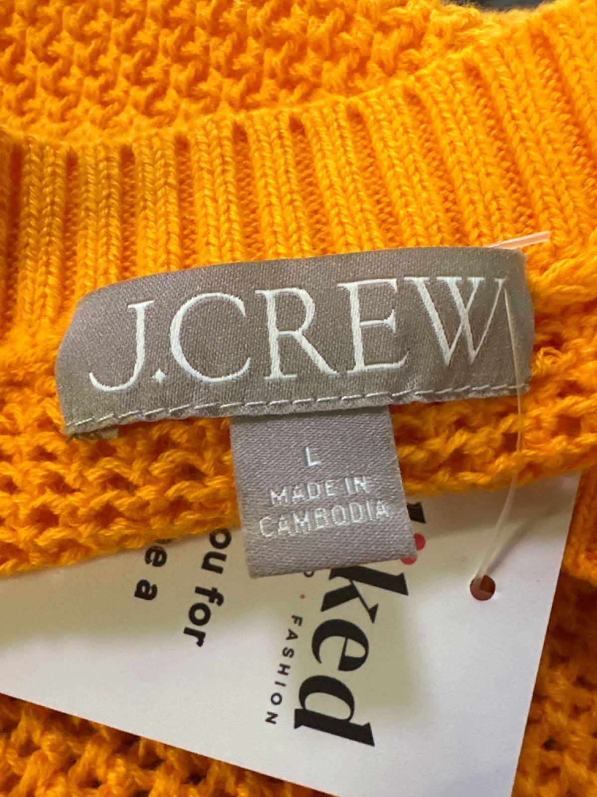 J.Crew Yellow Open Knit Jumper UK L