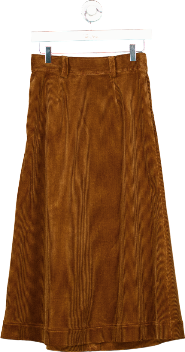 Sézane Brown Corduroy Midi Skirt UK M