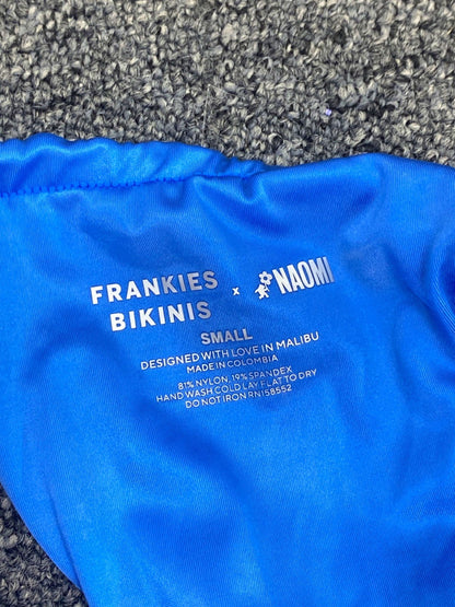 Frankies Bikinis Blue Naomi Bikini Set Top XS Bottoms S