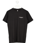 ascolour Jettsett Black Embroidered Logo T-shirt UK S