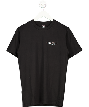 ascolour Jettsett Black Embroidered Logo T-shirt UK S
