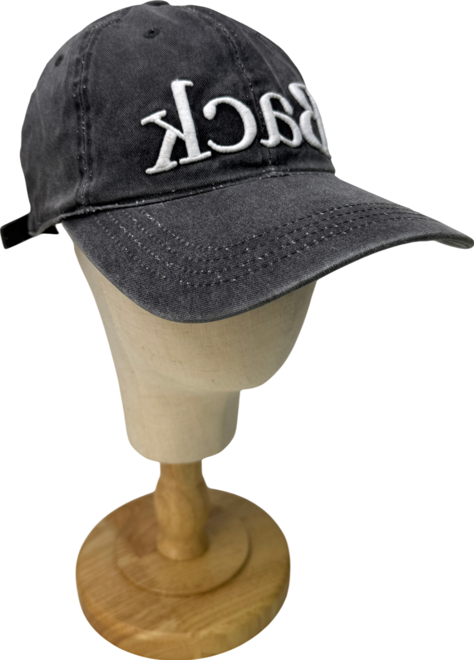 unkn Grey Washed "back" Baseball Cap One Size