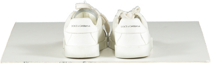 Dolce & Gabbana White Leather Portofino Logo Trainers UK 8 EU 25 👼