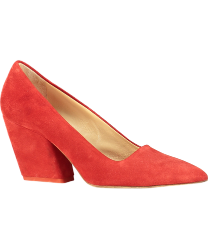 AEYDE Red Lizzy Suede Heels UK 8 EU 41 👠