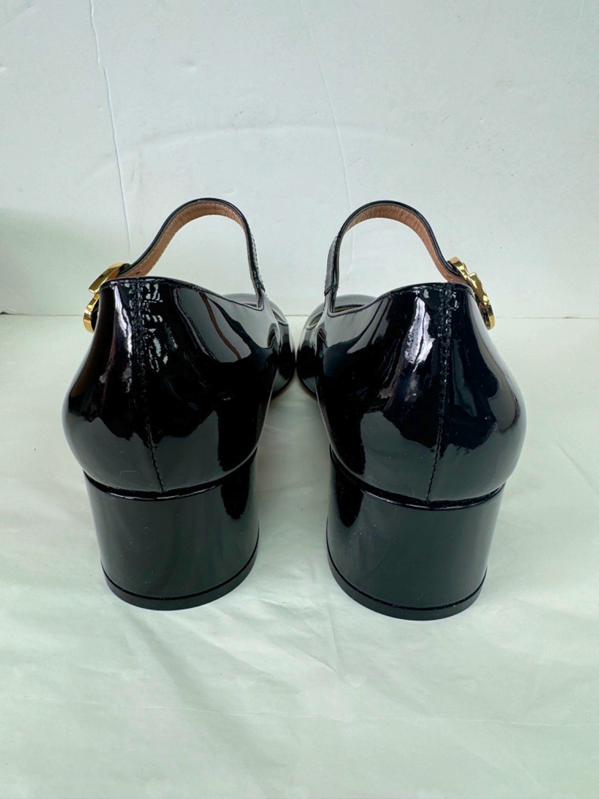 Gianvito Rossi Black Ribbon Patent Leather Mary Jane Court Shoes EU 39 UK 6