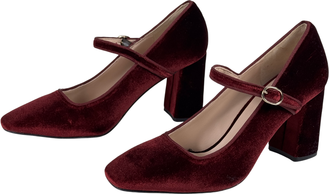 TUCKERNUCK Oxblood Velvet Julia Heels US10 UK 8 EU 41 👠