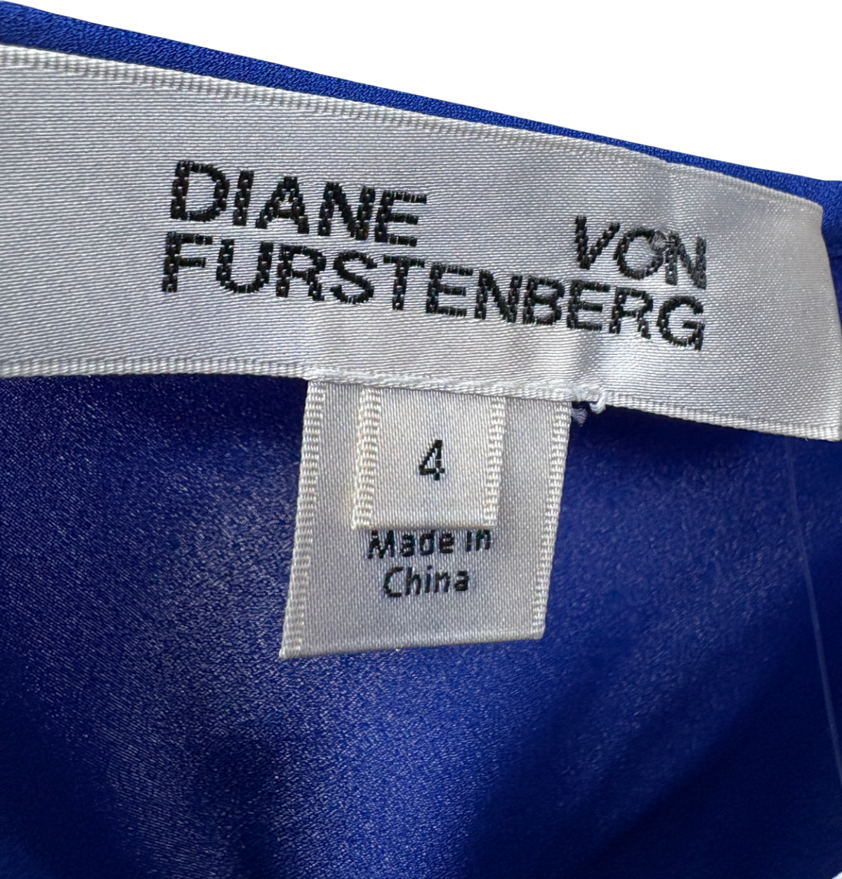 Diane von Furstenberg Blue Tailored Lace Overlay Midi Dress UK 8