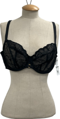 Chantelle Black Fleurs covering underwired bra UK 40C