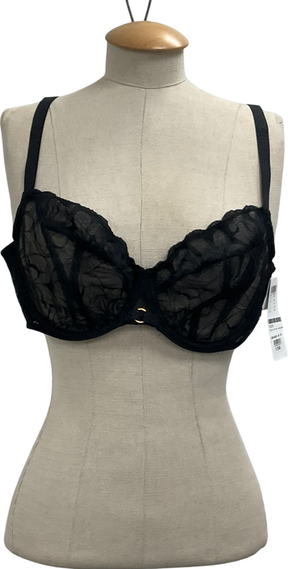 Chantelle Black Fleurs covering underwired bra UK 40C