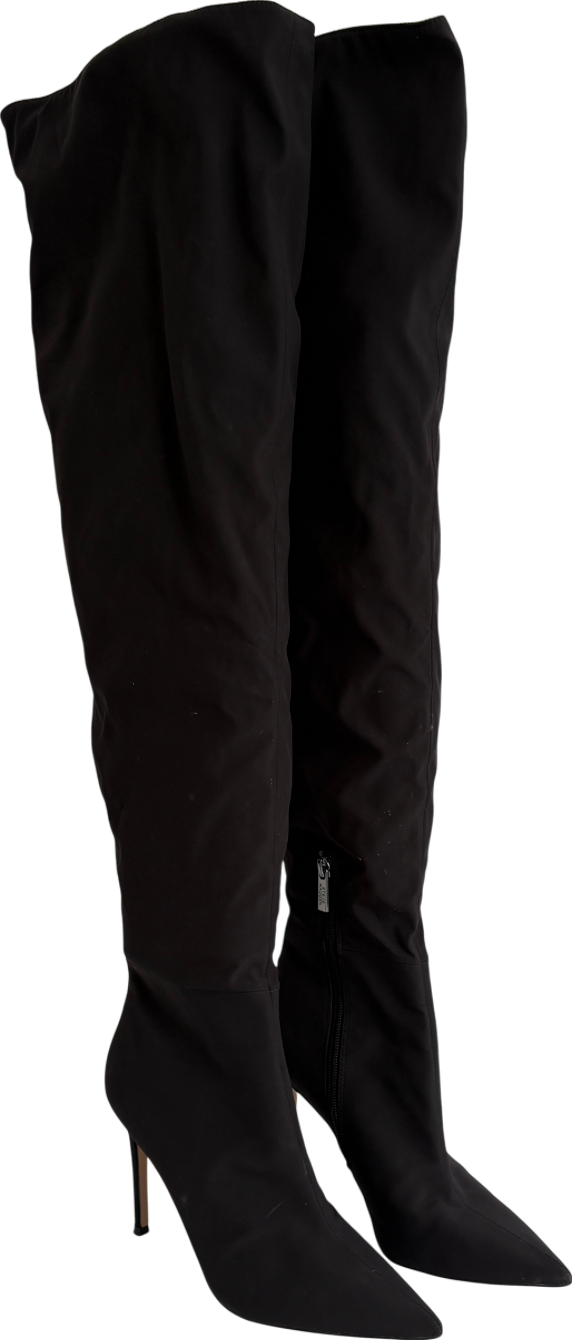 STEVE MADDEN Black Epic Heel Boots UK 6 EU 39 👠