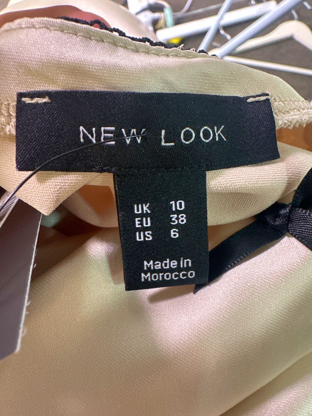 New Look Beige Brie Bow Satin Skirt UK 10