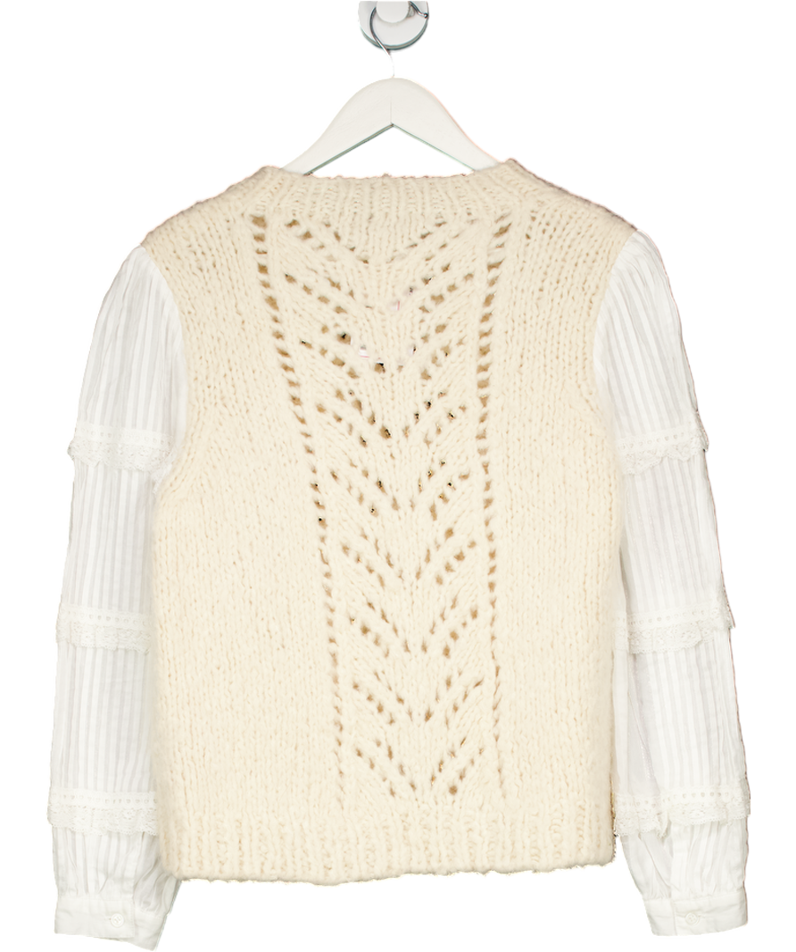 Sea New York Cream Combo Wool Sweater UK M