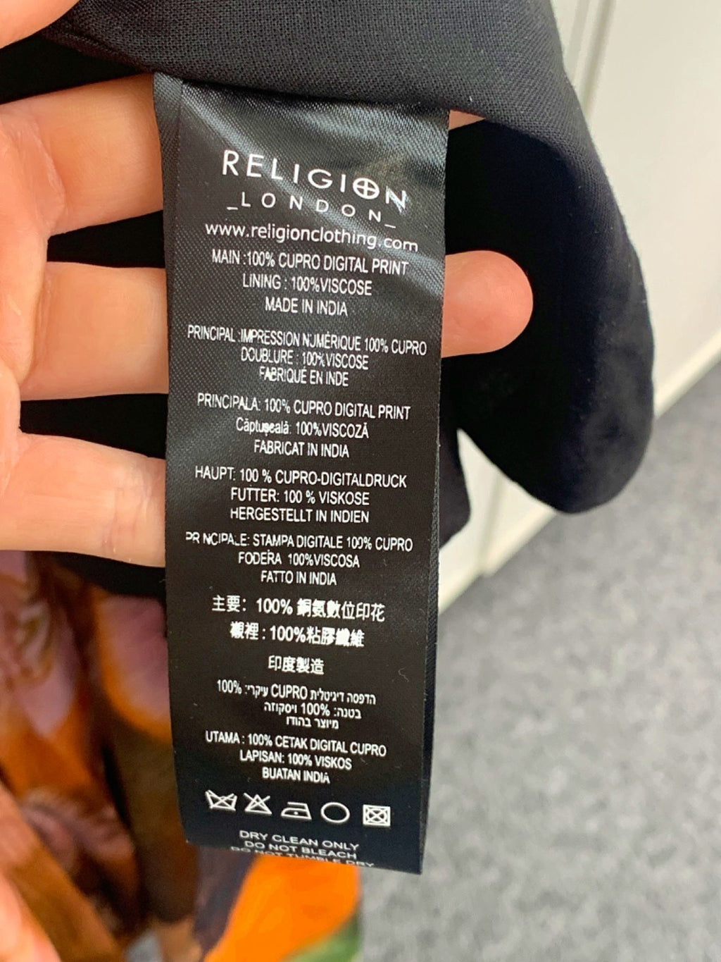 Religion Multi-Colour Abstract Digital Print Dress UK S