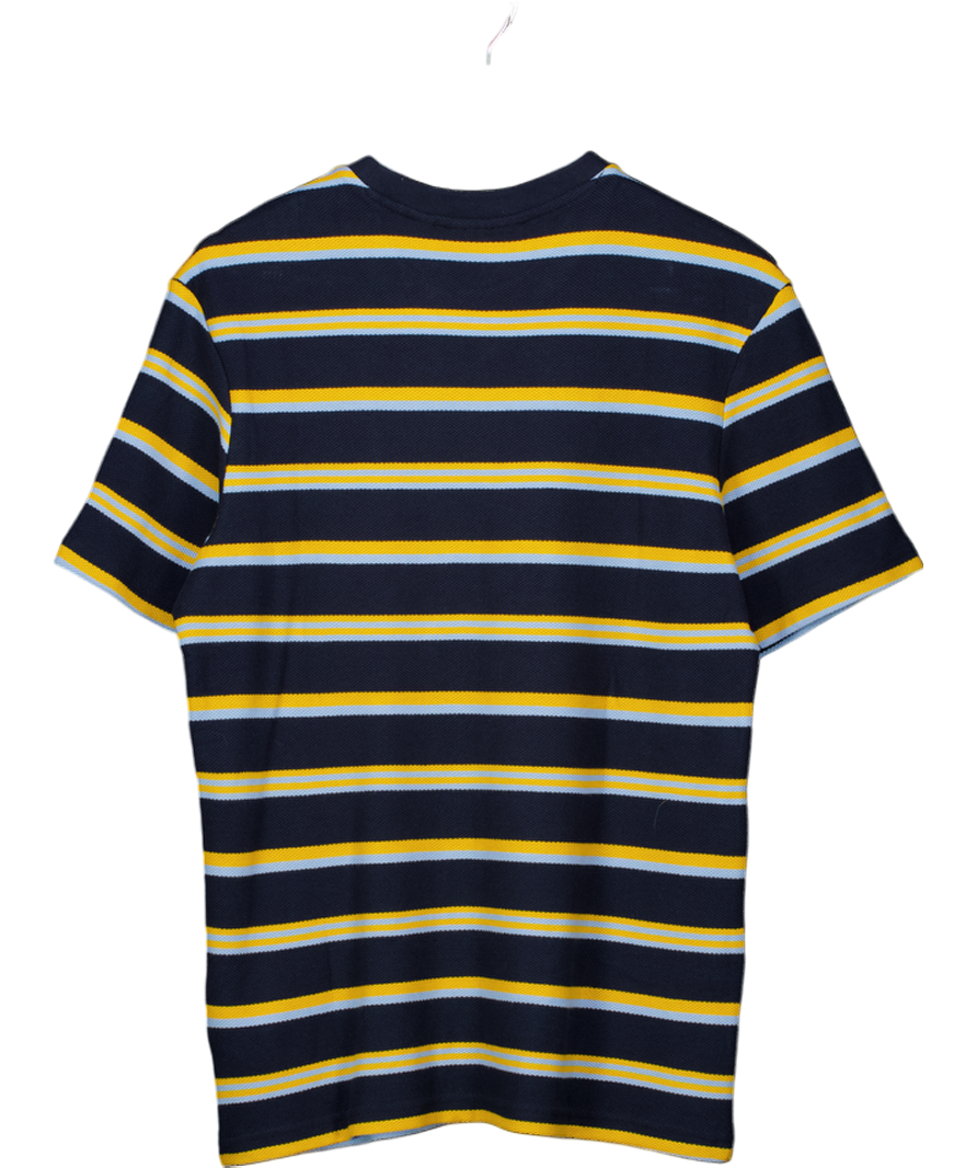 Ben Sherman Textured Stripe Tee In Dark Navy Blue UK S