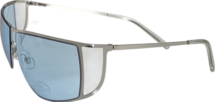 Metallic Metal Wrap Around Sunglasses One Size