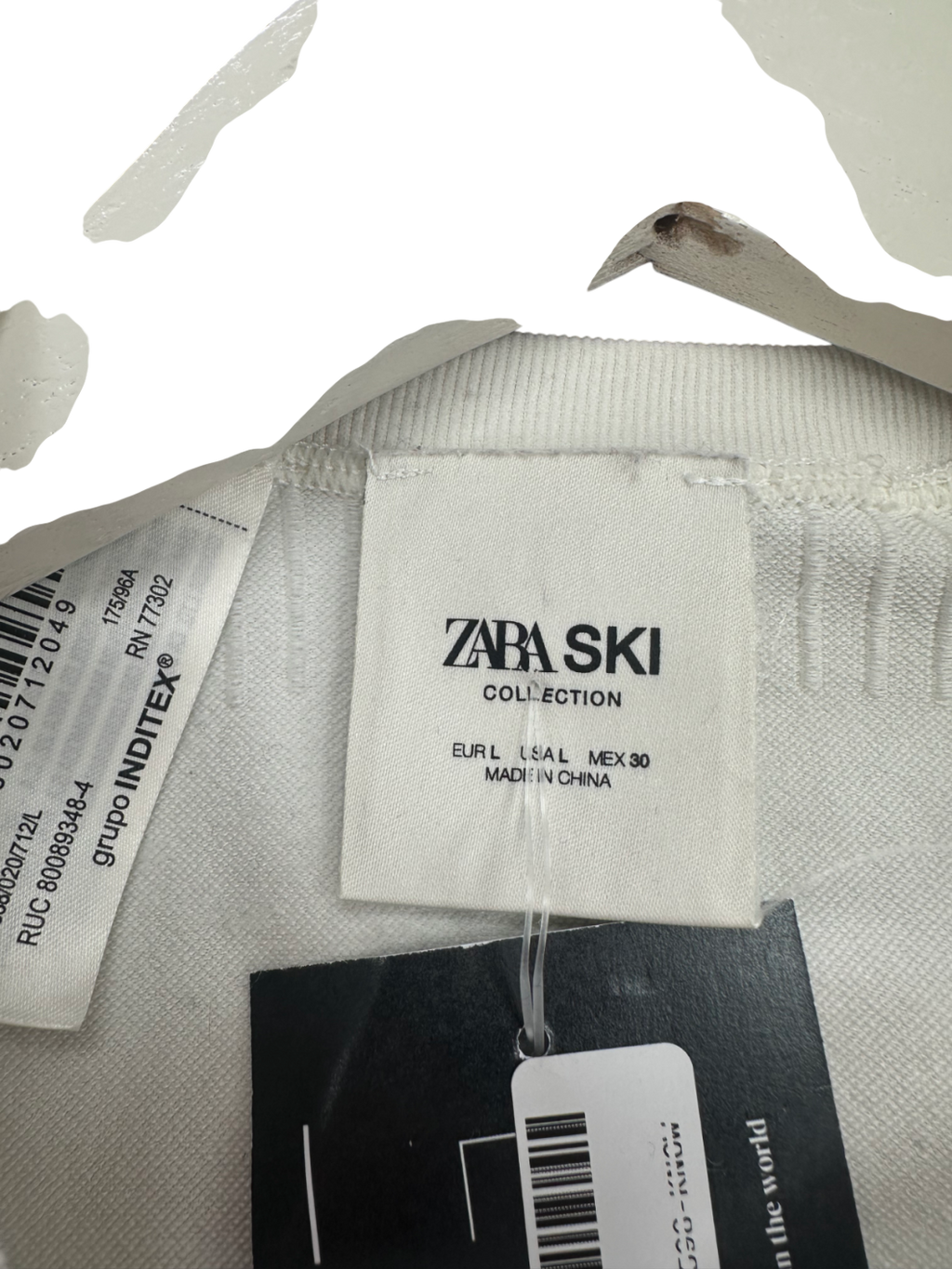 ZARA White Ski Collection Thermolite® Thermal T-shirt UK L