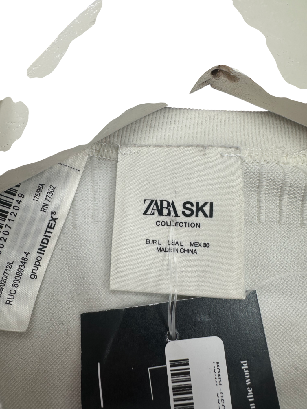 ZARA White Ski Collection Thermolite® Thermal T-shirt UK L