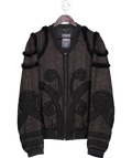 Dolce & Gabbana Black Embroidered Bomber Jacket UK L
