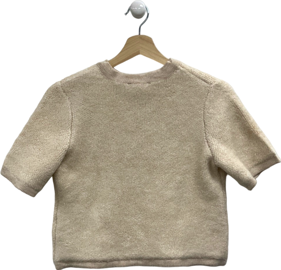 New Look Cream Short Sleeve Cardigan UK 8