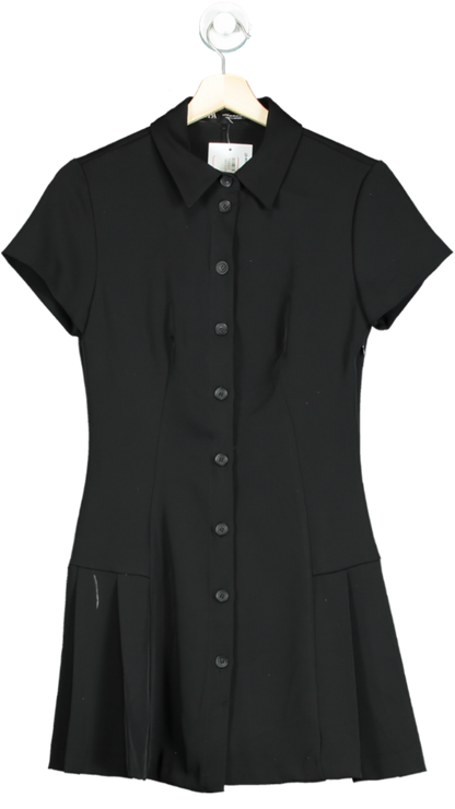 Zara Black Button-Down Dress UK XS