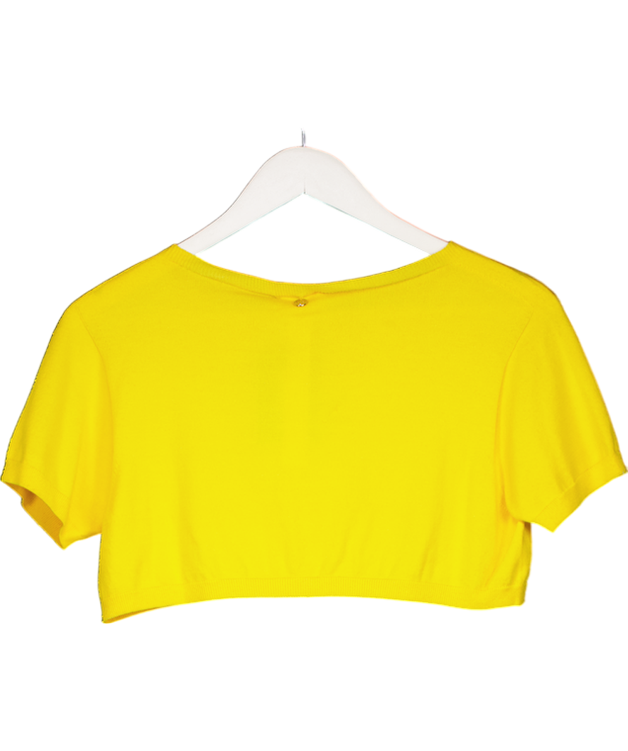 Liu Jo Milano Yellow Maglia Crop Top UK XS