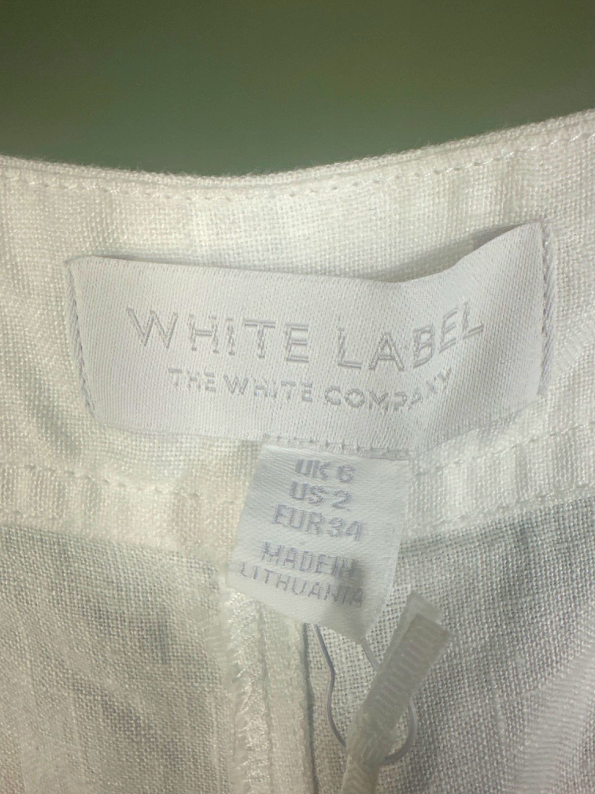 The White Company White Linen Dungarees UK 6