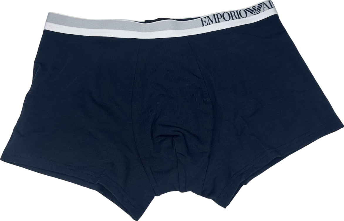 Emporio Armani Blue Asv Soft-touch Eco Viscose Boxer Briefs UK L