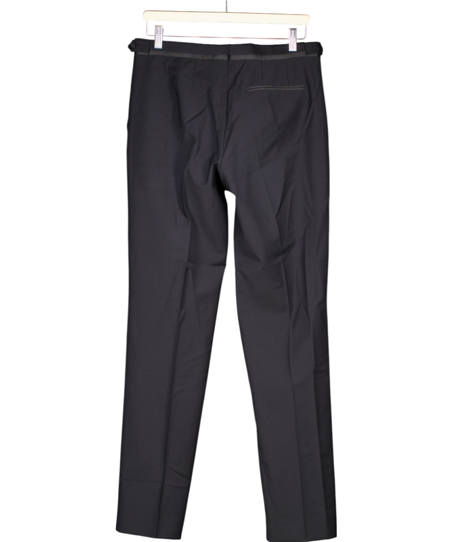 REISS Black Poker Wool Blend Suit Trousers W30